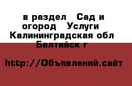  в раздел : Сад и огород » Услуги . Калининградская обл.,Балтийск г.